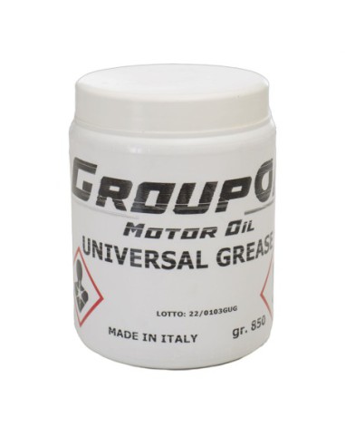 Grasso GROUPOIL - Grasso universale 850g -grasso multiuso - grasso per auto, grasso per moto - grasso bici - grasso catena moto - grasso cuscinetti 100% made in italy.