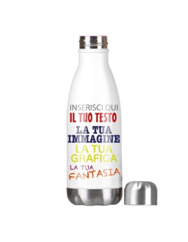 Gruppo Veneziano - Borraccia personalizzata - Borraccia termica acciaio inox 500ml personalizzata - personalizza ora con immagini, testi o nomi - 100% made in italy