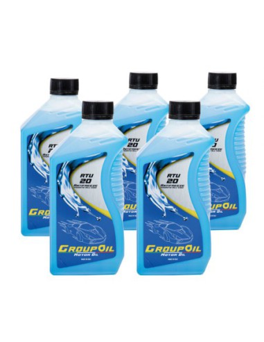 Antigelo GROUPOIL 5X1L RTU 20 liquido antigelo PRONTO ALLâUSO -liquido refrigerante auto , antigelo blu-100% made in italy