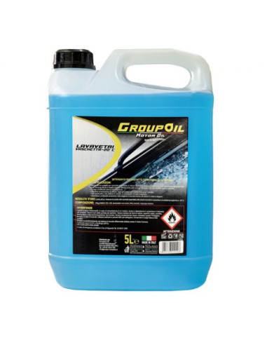 GROUPOIL - liquido lavavetri auto -20Â° 5L - sgrassa e deterge senza lasciare aloni - Prevenzione calcare - visibilitaâ perfetta - ideale per parabrezza , finestrini e fari.