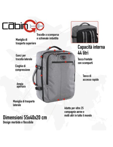 Zaino bagaglio a mano 55x35x25 new arrivals
